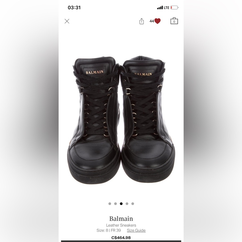 EUC - Balmain sneakers size 8 bought from REALREAL. They are too big for me